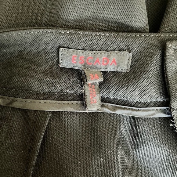 Escada Virgin Wool Straight Bootcut Flare Leg High Rise Trousers size 34 - Picture 5 of 9